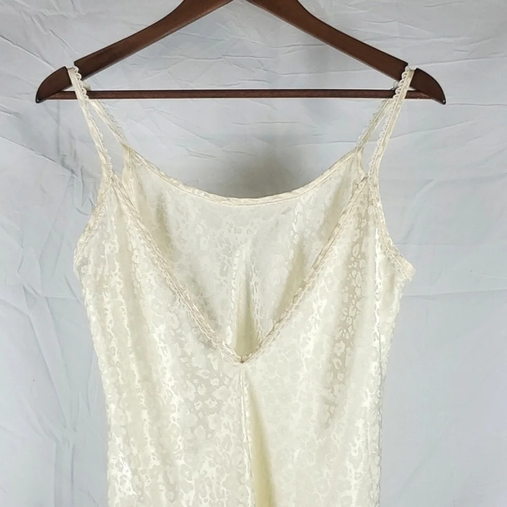 Vintage Erika Taylor Cream Satin Slip Dress - Picture 6 of 7